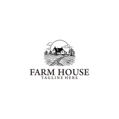 Farm house logo vector illustration