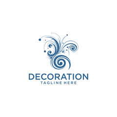 Vintage decoration logo vector illustration