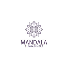 Mandala emblem logo vector illustration
