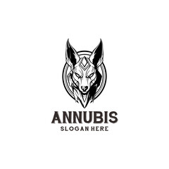 Anubis head logo vector illustration