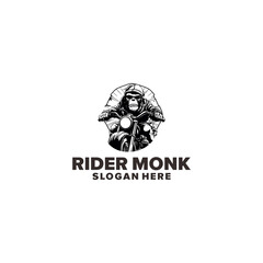 Rider monkey logo vector illustration