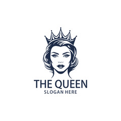 The queen logo vector illustration