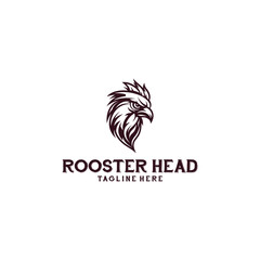 Rooster head logo vector illustration