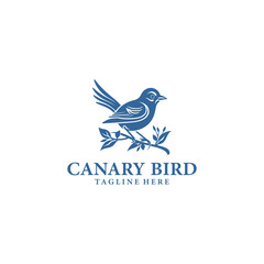 Canary bird logo vector illustration