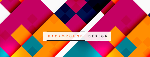 Dynamic colorful squares background. Vector Illustration For Wallpaper, Banner, Background, Card, Book Illustration, landing page