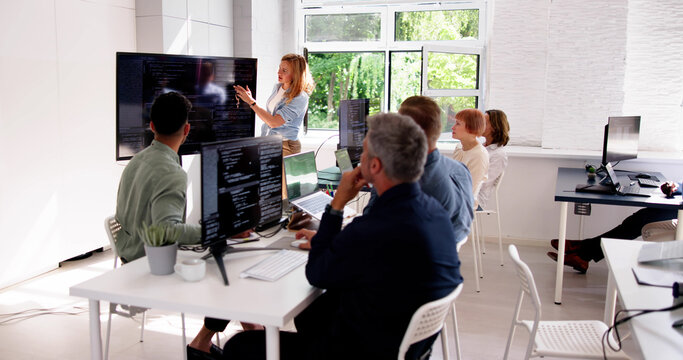 Programmer Code Training In Classroom