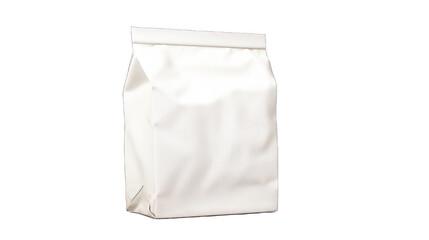 White paper bag isolated on a transparent background