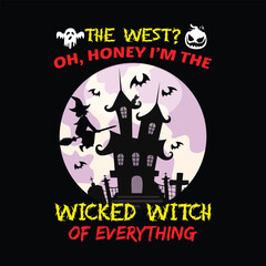 Halloween Quotes Tshirt Design Vector Illustration Clipart Eps