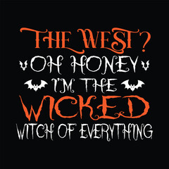 Halloween Quotes Tshirt Design Vector Illustration Clipart Eps