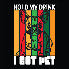 Fototapeta premium Dog Quotes Tshirt Design Vector Illustration Clipart Eps