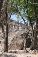 edznà maya ruins, campeche, mexico