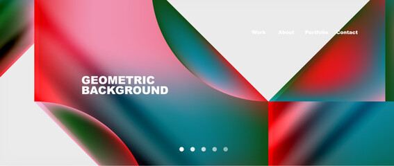 Fototapeta premium Abstract geometric shapes web design page. Vector Illustration For Wallpaper, Banner, Background, Card, Book Illustration, landing page