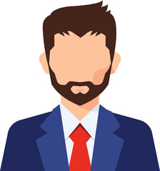 businessman avatar flat Icon.