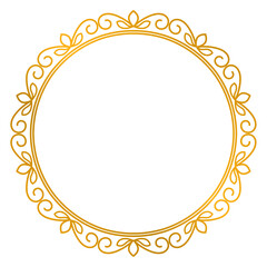 Aesthetic gold round border