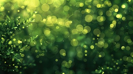 Obraz premium Abstract background with a subtle green bokeh effect