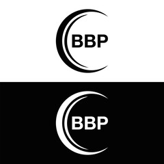 BBP logo. B B P design. White BBP letter. BBP, B B P letter logo design. B B P letter logo design in FIVE, FOUR, THREE, style. letter logo set in one artboard. B B P letter logo vector design.