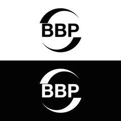 BBP logo. B B P design. White BBP letter. BBP, B B P letter logo design. B B P letter logo design in FIVE, FOUR, THREE, style. letter logo set in one artboard. B B P letter logo vector design.