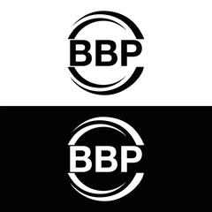 BBP logo. B B P design. White BBP letter. BBP, B B P letter logo design. B B P letter logo design in FIVE, FOUR, THREE, style. letter logo set in one artboard. B B P letter logo vector design.