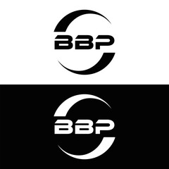 BBP logo. B B P design. White BBP letter. BBP, B B P letter logo design. B B P letter logo design in FIVE, FOUR, THREE, style. letter logo set in one artboard. B B P letter logo vector design.