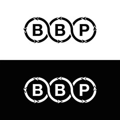 BBP logo. B B P design. White BBP letter. BBP, B B P letter logo design. B B P letter logo design in FIVE, FOUR, THREE, style. letter logo set in one artboard. B B P letter logo vector design.