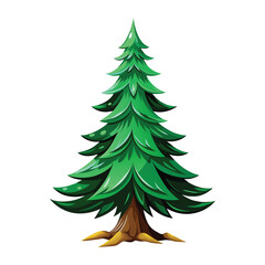 christmas tree isolated on white