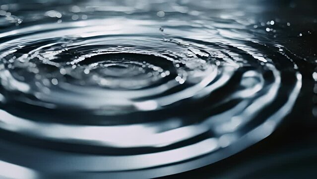 A ripple effect in water showcasing how a change in one entangled particle results in a simultaneous change in the other.