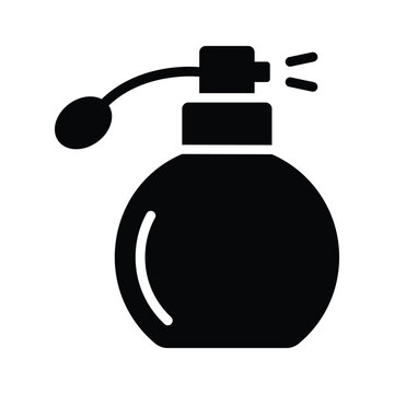 black perfume bottle spraying clip art preview