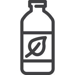 Tea bottle line icon on white background