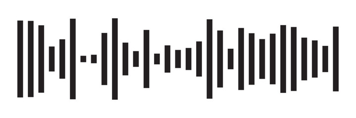 Equalizer music waves collection. Set of black music wave. Black music line wave beat collection. Frequency audio waveform, music wave isolated on white background in eps 10.