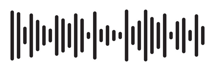 Equalizer music waves collection. Set of black music wave. Black music line wave beat collection. Frequency audio waveform, music wave isolated on white background in eps 10.