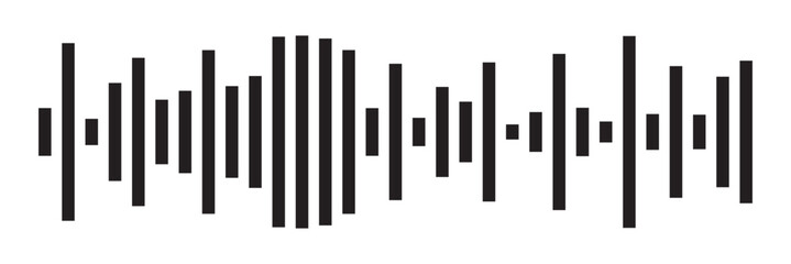 Equalizer music waves collection. Set of black music wave. Black music line wave beat collection. Frequency audio waveform, music wave isolated on white background in eps 10.