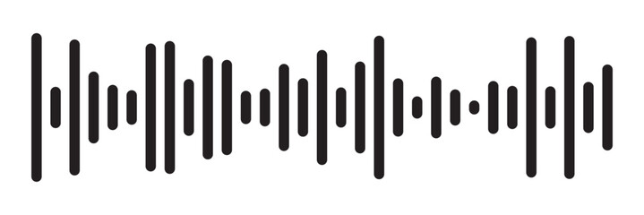 Equalizer music waves collection. Set of black music wave. Black music line wave beat collection. Frequency audio waveform, music wave isolated on white background in eps 10.