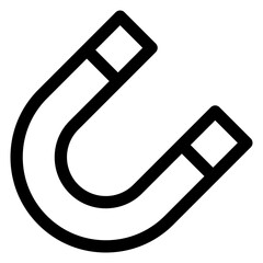 magnet line icon vector illustration isolated on white background