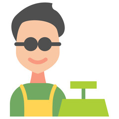 cashier flat icon