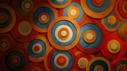 Vintage 3d circus circle background