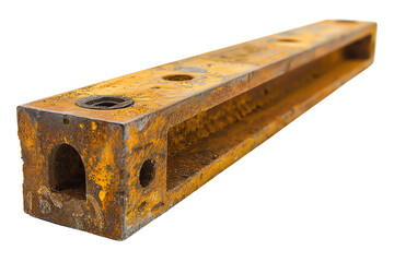 rusty metal beam with holes