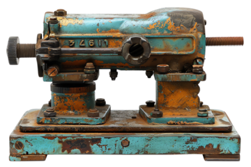 rusty metal machine