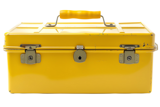 Yellow metal toolbox - Powered by Adobe