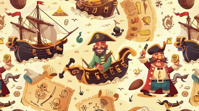 pirate pattern, background