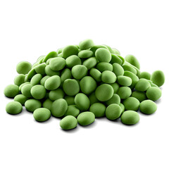 Fava bean flour light green fine powder precisely dusted in heart shape Food and culinary