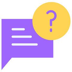 question flat icon