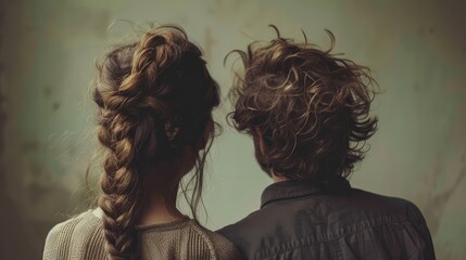 The couple s hair interlocks