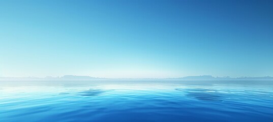 Fototapeta premium Ocean horizon. Generative AI technology. 