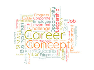 Career Concept word cloud template. Creativity concept vector tagcloud background.
