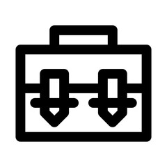 briefcase bag portfolio line icon