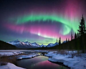 sunset in the mountains