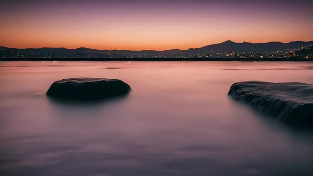 beautiful night ambient, night ambient, revier view, night ambient, calming ambeint, calming nature, relaxing nature, 4k videos, seamless looping