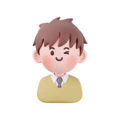 3D 학생 캐릭터 두상