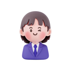 3D 학생 캐릭터 두상