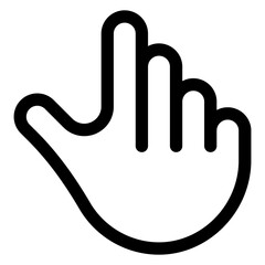 hand line icon vector illustration isolated on white background